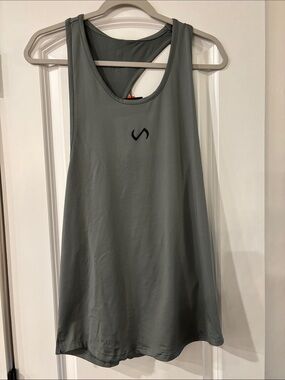 Tlf apparel Grey Athletic Tank with Minimal Logo